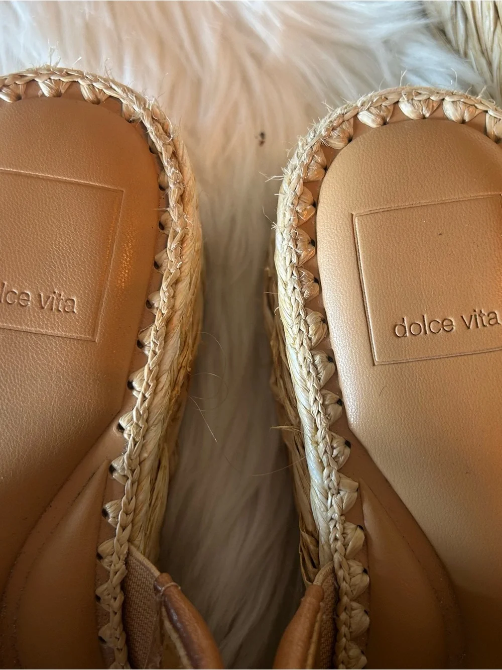 Lot of 2 Dolce Vita Chavi Platform Espadrille Slide Sandals Size 6.5